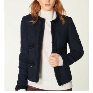 LK Bennett CHARLEE NAVY TWEED JACKET